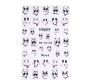 2 Pieces Cartoon 3D Gel Nail Stickers - Cute Abstract Expressions