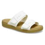 Crocs Brooklyn Lyn Buckle Low Sandal - Chalk tan - 8