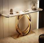 Luxury Marble Top Gold Console Table