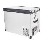 Snomaster 65L Low Profile Single Compartment Portable Fridge freezer Ac dc - Stainless Steel - SMDZ-LP65