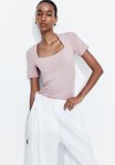 Square-neck Top - Light Pink