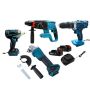 4 Pieces Heavy Duty Power Tool Set 2 48V Battery Packs Cordless Drills FB-21