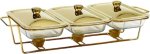 Triple Pan Gold Chafing Dish 4.5 L Triple Pan