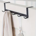 1PC Metal Over-the-door 5-HOOK Rack Multipurpose Storage Organizer For Coats Hats Robes Towels - Sturdy Closet & Bathroom Access