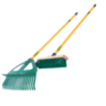 Lasher Leaf Rake & Gutter Broom Set 2 Piece