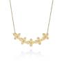 Five Flower Bloom Choker - 18KT Yellow Gold Vermeil