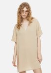 Popover Shirt Dress - Beige