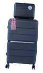 Smte Unbreakable Travel Luggage 2 Piece Suitcases Spinner 22 Dark Grey With Keychain