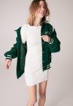 Rib-knit Bodycon Dress - Cream