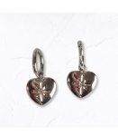 Diamante Heart Hoop Earrings - Silver Free
