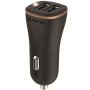 Duracell 30W Qc 3.0 Dual USB Fast Car Charger Black