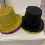 Plastic Glitter Top Hat