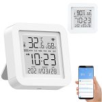 Smart Wifi Temperature Humidity Monitor: Tuya Wireless Temperature Humidity Sensor With App Notification Alerts Wifi Thermometer