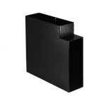 P801 Double Compartment Power Skirting Flat Vertical Elbow - Various Colours - Sand Paper Black