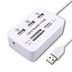 MINI Sd Tf Card M2 Ms Card Reader 3 Ports USB2.0 Hub USB Splitter