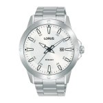 LORUS Gents White 3 Hands Watch