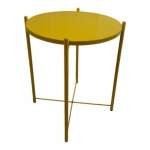 Smte- Round Occasional Coffee Table Yellow With Keychain