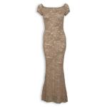 Stone Lace Sequins Bardot Dress