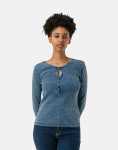 G-star Raw Deep V Indigo Henley - L Blue