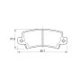 Toyota Kbc Brake Pads Rear For Corolla Runx Opel Mazda - Spares Direct