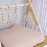 Changing Mat Cover Plain Beige Watercolor Touch Of Leaf Set Neutral