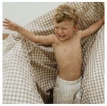 Natural Gingham Cot Bedding