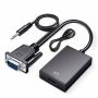 1080P Male Vga To Female HDMI Converter For Desktop Laptop