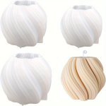 1PC Spiral Aromatherapy Resin Molds Twisted Geometric Pillar Candle Silicone Molds Irregular Swirl Wave Design Diy Crafts Home A