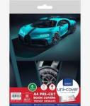 A4 Bugatti Precut Book Covers 5PK - High Quality Durable Plastic Trendy Bugatti Power Designs Saves Time With Uni-cover System I