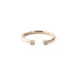 Diamond Gap Ring - Natural White Gold 18CT