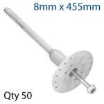 Uni Screw-in Facade Fixings +plain Screw 8-455 Box Of 50
