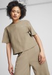 Puma Classics Ribbed Relaxed Tee - Oak Branch