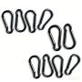 10PCS Black Carabiners 4CM - Spring Hooks For Keys & Gear