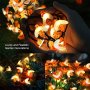 1PC Solar Cute Honey Bee String Lights Fairy Light Solar Lights Outdoor 20/30 Leds For Outdoor Garden Summer Party Wedding Xmas Decoration Warm White