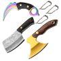 Camping Razor Sharp Stainless Steel Variety Keyring Blades Set Of 3 5CM