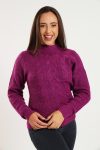 Ladies Cozy Plush Long Sleeve Pullover Sweater Jersey