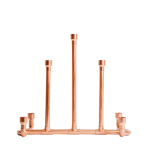 Long Copper 7 Candle Holder
