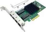 MICROWORLD Pcie 4 RJ45 Port Lan Card