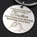 1PC Stainless Steel Keychain For Brother Keychain That Expresses Brotherhood Holiday Party Accessories Holiday Party Gifts Teena