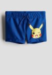Printed Swimming Trunks - Dark Blue Pok Mon