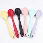 1PC Silicone Small Soup Spoon Meal Spoon Kitchen Cutlery Kitchen Tools