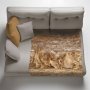 Lion Leeu Panthera Leo Light Weightfleece Blanket By Fanie Heymans