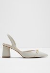 Carnforth Slingback Block Heel - White & Bone