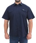 Mens Bush Shirt - 10XL Navy