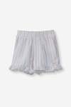 GIRLS Frill Edge Shorts - 10 Multi Stripe
