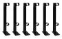 Shelf Brackets - Wall Mounted - Set Of 6 - Black - 300MM