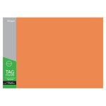 Tag Manilla Board Folder Orange 2 Fold Foolscap - Pack Of 100