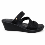 Ladies Tmt Wedge Mule - 9 Black
