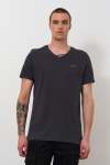 Branded V-neck T-Shirt - XL Charcoal