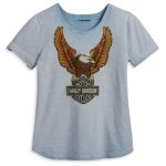 Women’s Hometown Scoop Neck Tee Washed Blue